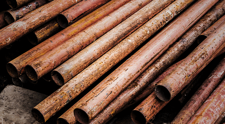 scrap metal pipes