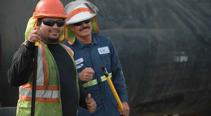 employees in safety vests