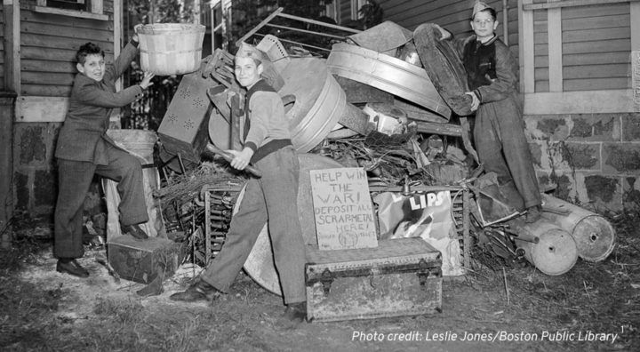 scrap metal recycling during WWII