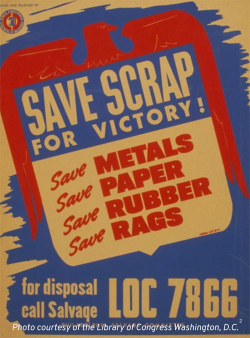 WWII poster recycle scrap metal