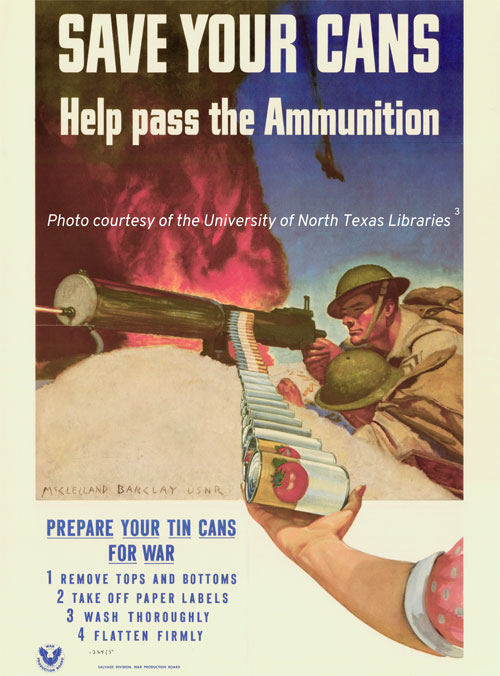 WWII poster recycle aluminum cans